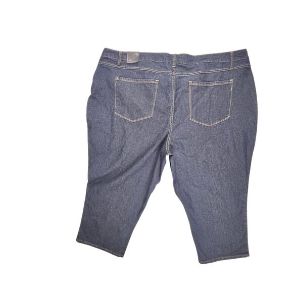 A3 Denim Capris Womens Plus Size 26W Constructed Waist High Rise Cropped Jeans - Picture 2 of 14